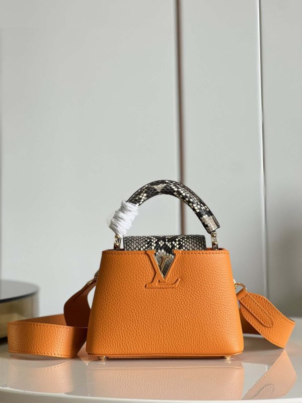 Louis Vuitton Capucines Python Mini BB Orange Yellow N81410