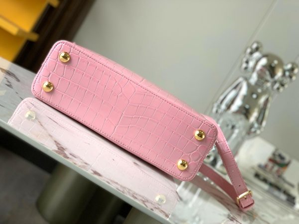 Louis Vuitton Light Pink Croc Capucines Mini BB MM