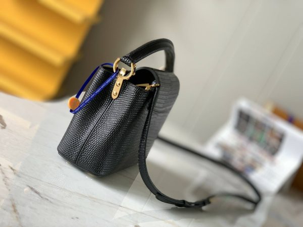 Louis Vuitton Lizard Black Capucines Mini BB N99527 N99528