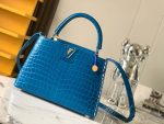 Louis Vuitton Middle Blue Croc Capucines Mini BB MM N92967