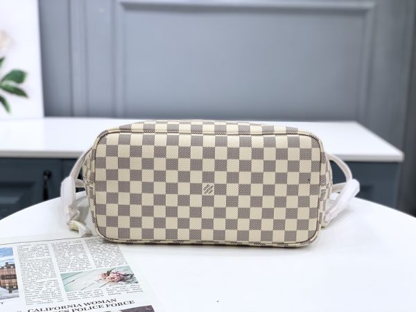 Louis Vuitton N41361 Neverfull MM Damier Azur Canvas Damier Ebene Canvas