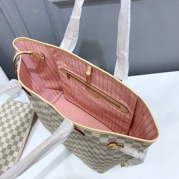 Louis Vuitton N41361 Neverfull MM Damier Azur Canvas Damier Ebene Canvas