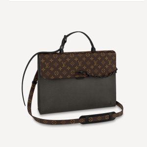 Louis Vuitton Robusto Briefcase Men M30591 Green Black