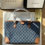 Gucci Denim Blue Ophidia GG 631685 Medium Tote A656804