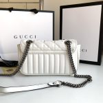 Gucci Marmont White 443497 Handbag Medium Mini