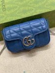 Gucci blue Marmont 446744 Shoulder Bag Medium Mini