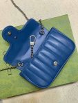 Gucci blue Marmont 446744 Shoulder Bag Medium Mini