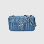 Gucci blue Marmont 446744 Shoulder Bag Medium Mini