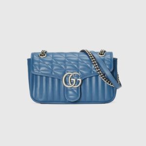 Gucci blue Marmont 446744 Shoulder Bag Medium Mini
