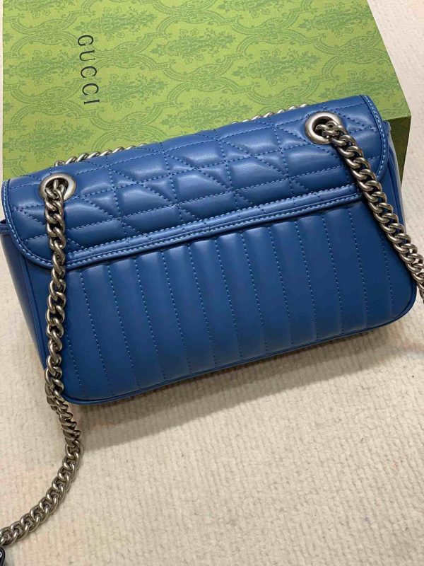 Gucci blue Marmont 446744 Shoulder Bag Medium Mini