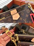 LV Stylish Bag Set Pochette Accessoires Silk Scarf Doll Keychain 5 Sets