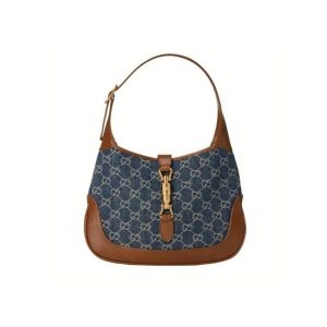 Gucci 1961 Jackie Handbag 636706 Denim Blue 10