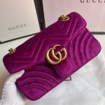 Gucci GG Purple Marmont Pivoine Velvet 443497