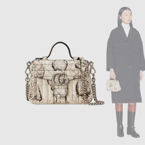 Gucci Marmont Python Tophandle Bag
