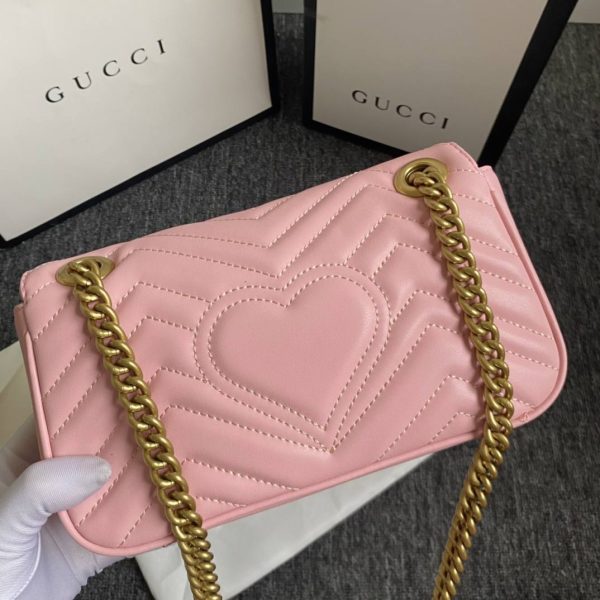 Gucci GG Marmont Small Bag Green Pink 443497