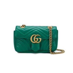 Gucci GG Marmont Small Bag Green Pink 443497