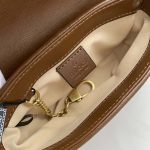 Gucci Marmont Leather Bag 446744 Brown Diagonal