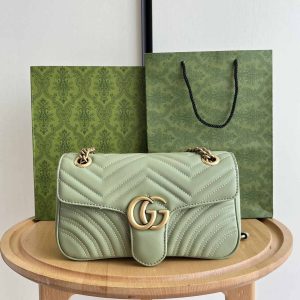 Gucci Marmont Light Green Chain Bag 446744 1