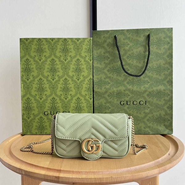 Gucci Marmont Light Green Chain Bag 446744