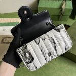 Gucci Marmont Python Chain Bag White