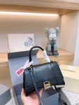 Balenciaga Black Small Hourglass Leather Bag