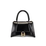 Balenciaga Black Small Hourglass Leather Bag