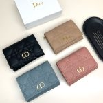 Dior Leather Short Wallet Women