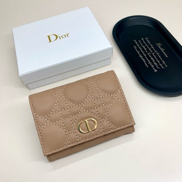 Dior Leather Short Wallet Women