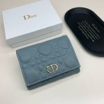 Dior Leather Short Wallet Women