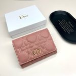 Dior Leather Short Wallet Women