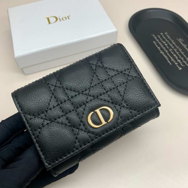 Dior Leather Short Wallet Women