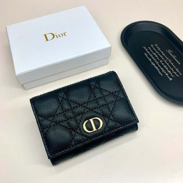 Dior Leather Short Wallet Women