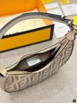 Fendi Small Graphy Leather Bag Rhinestone