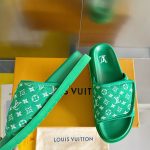 Louis Vuitton Miami Slipper Jacquard Velcro Green