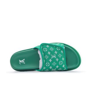 Louis Vuitton Miami Slipper Jacquard Velcro Green