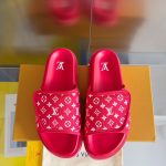 Louis Vuitton Miami Slipper Jacquard Velcro Red