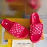 Louis Vuitton Miami Slipper Jacquard Velcro Red