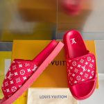 Louis Vuitton Miami Slipper Jacquard Velcro Red