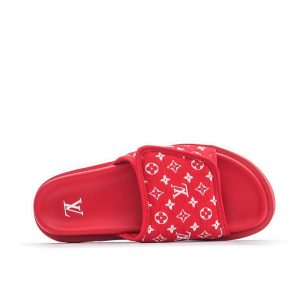 Louis Vuitton Miami Slipper Jacquard Velcro Red