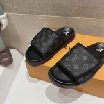 Louis Vuitton Miami Slipper Monogram Velcro Grey