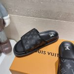 Louis Vuitton Miami Slipper Monogram Velcro Grey