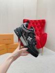 Louis Vuitton Skate Black Denim Monogram Macrame Sneaker