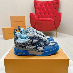 Louis Vuitton Skate Blue Denim Monogram Macrame 1