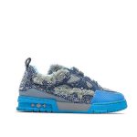 Louis Vuitton Skate Blue Denim Monogram Macrame Sneaker