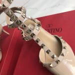 Valentino Garavani Leather Women Rockstud Heels Shoes Nude