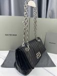 Balenciaga Monaco Black Leather Big Shoulder Bag 4 Sizes