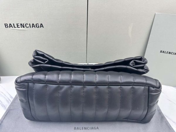 Balenciaga Monaco Black Leather Big Shoulder Bag 4 Sizes