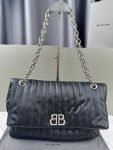 Balenciaga Monaco Black Leather Big Shoulder Bag 4 Sizes