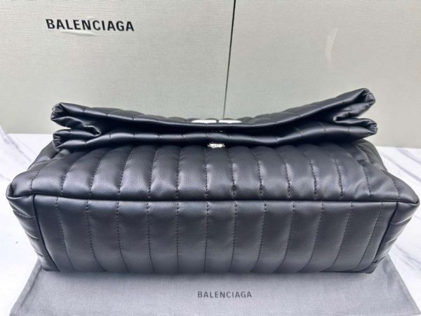 Balenciaga Monaco Black Leather Big Shoulder Bag 4 Sizes