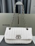 Balenciaga Monaco White Leather Big Shoulder Bag 4 Sizes